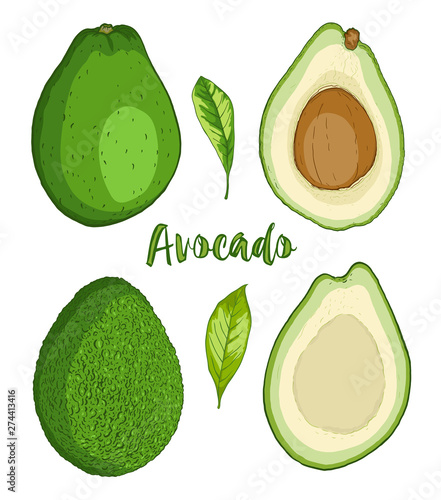 Ripe avocado fruit