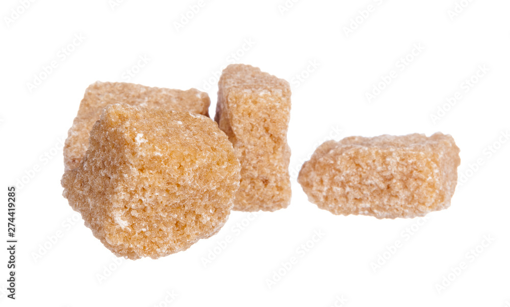 brown sugar cubes isolated on white background brown sugar cubes isolated on white background
