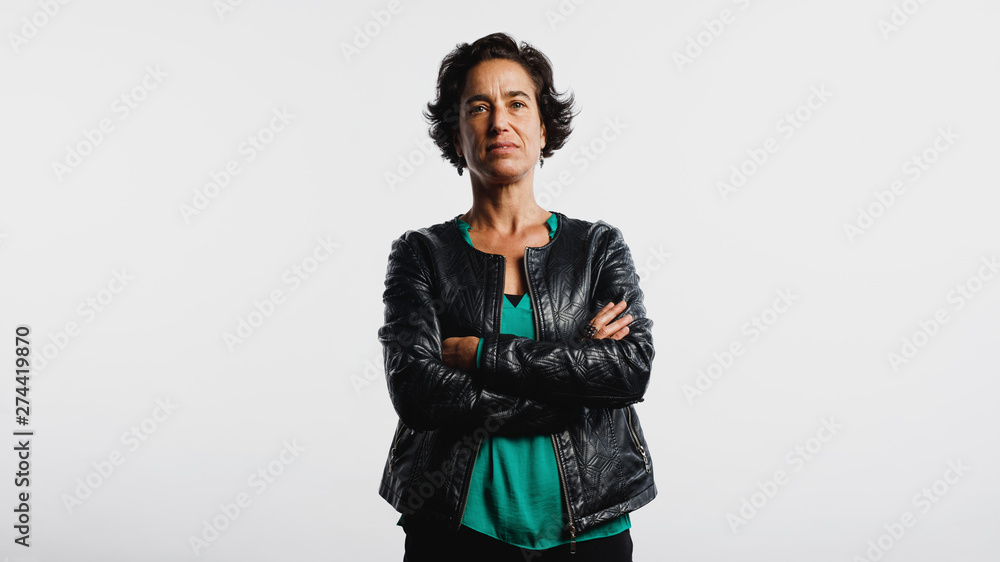 Portrait of woman in jacket Portrait of woman in jacket