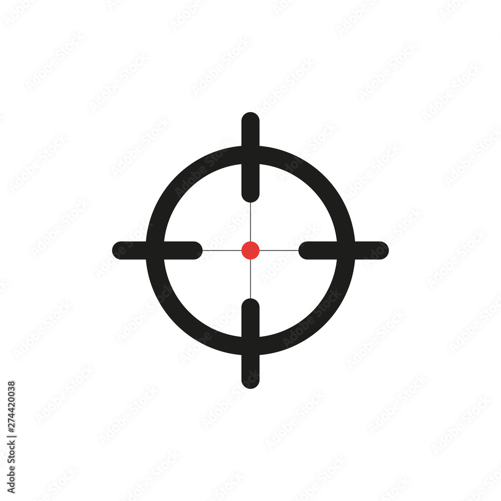 red dot in sight, flat style vector red dot in sight, flat style vector