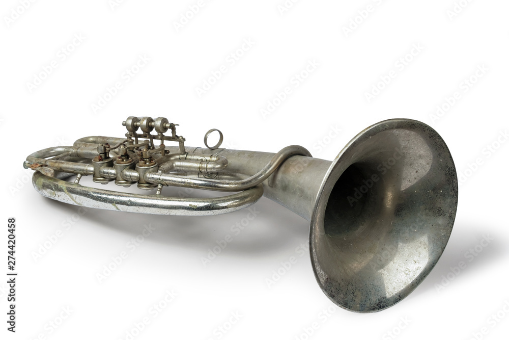 Obraz premium Old vintage French horn