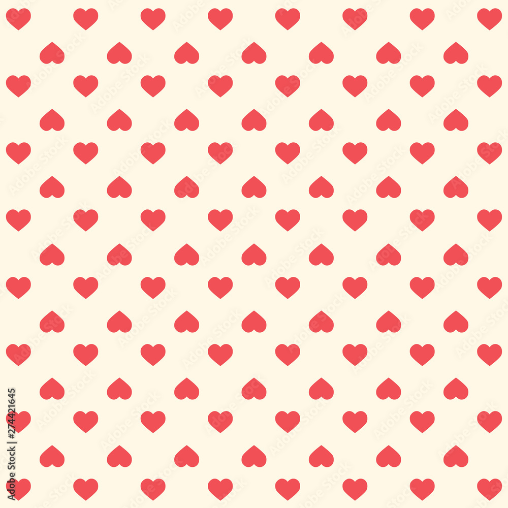 Beautiful seamless pattern with hearts vector illustration