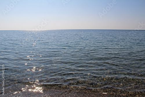 Clear water of the Black Sea. Abkhazia.
