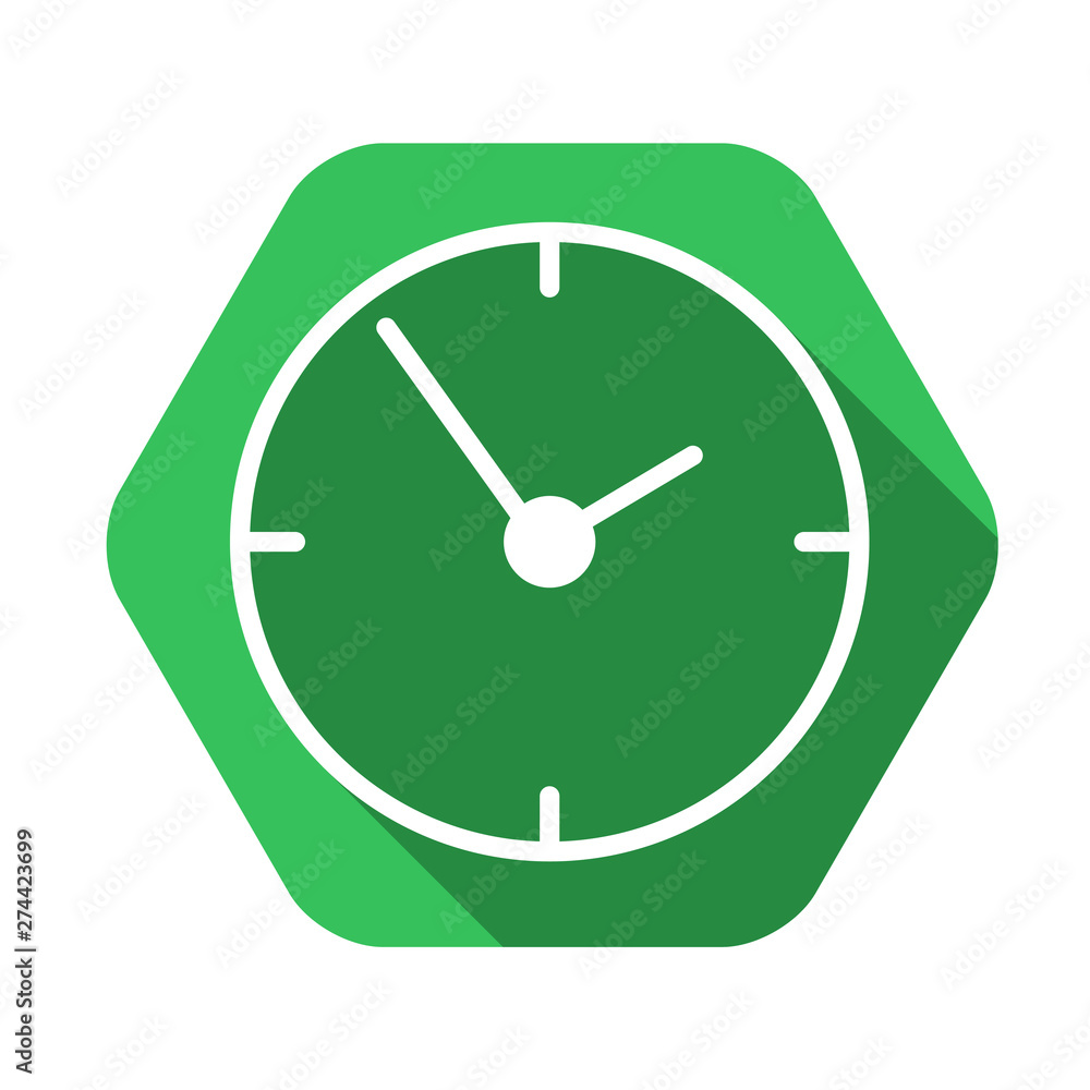 clock vector green icon in modern flat style isolated. clock support is good for your web design. clock vector green icon in modern flat style isolated. clock support is good for your web design.