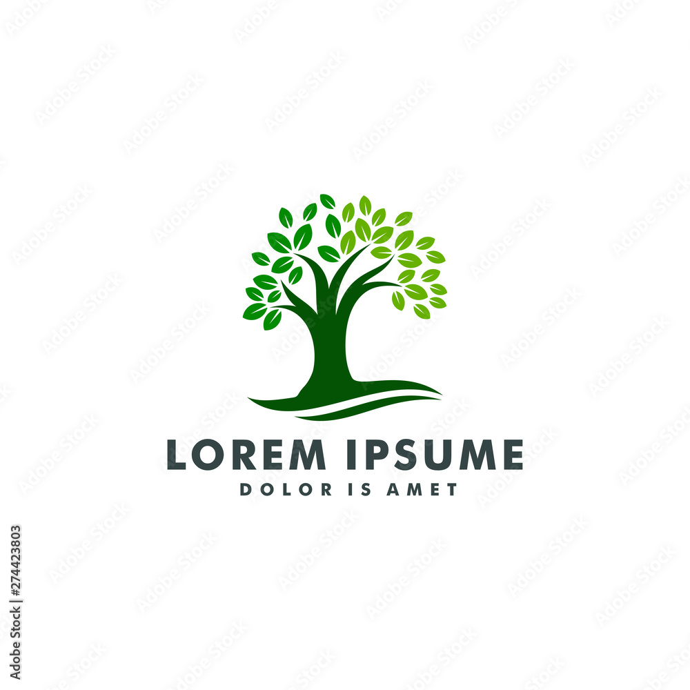 Obraz premium Tree logo template. nature icon design - vector
