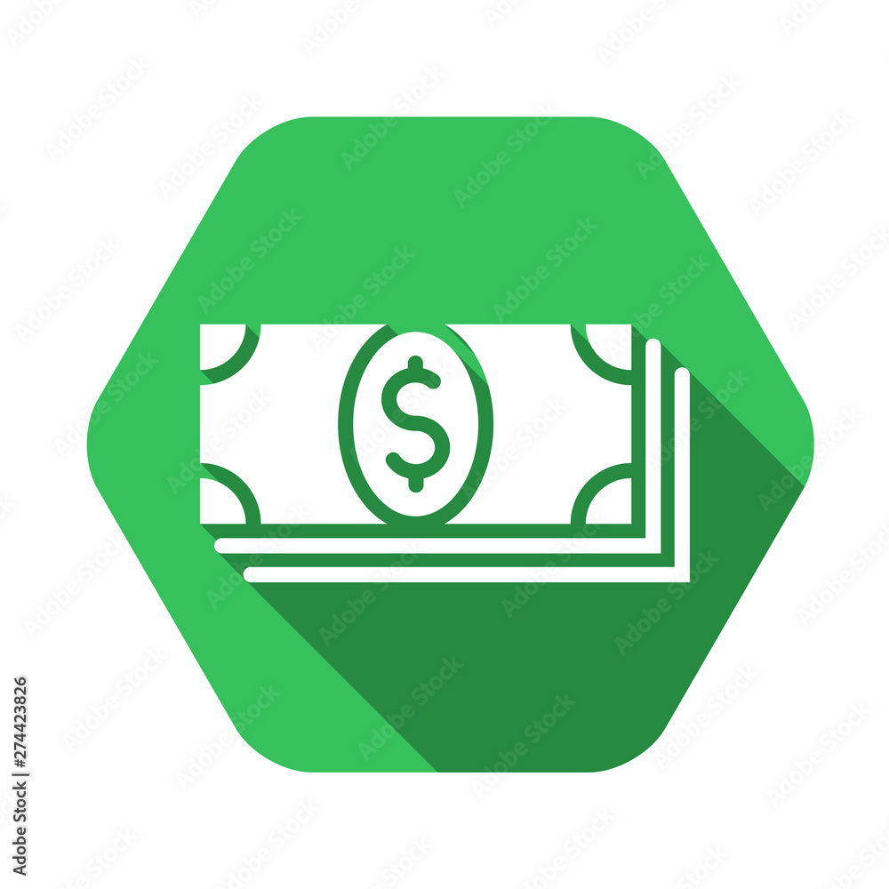 Money vector green icon in modern flat style isolated. Money can support is good for your web design. Money vector green icon in modern flat style isolated. Money can support is good for your web design.