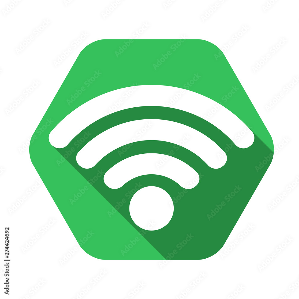 Wifi vector green icon in modern flat style isolated. Wifi can support is good for your web design. Wifi vector green icon in modern flat style isolated. Wifi can support is good for your web design.