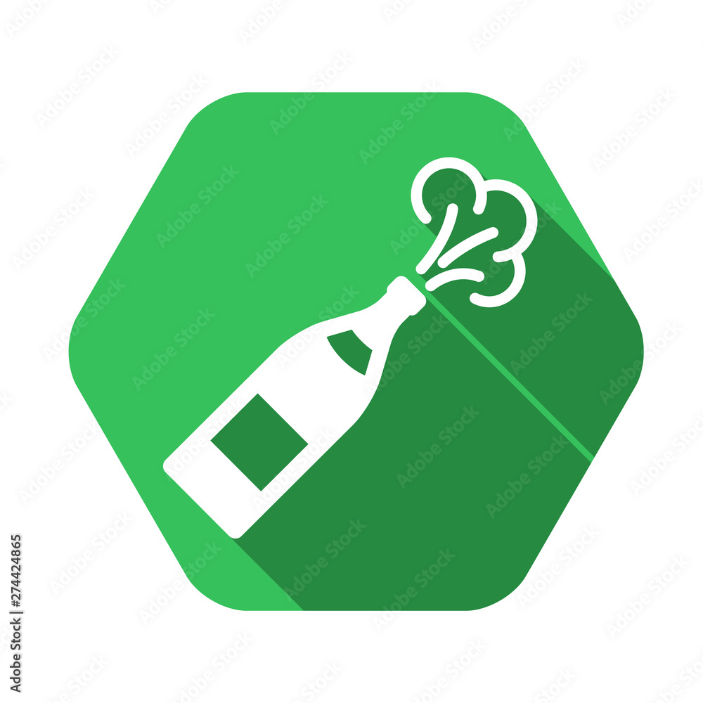 Champagne vector green icon in modern flat style isolated. Champagne can support is good for your web design. Champagne vector green icon in modern flat style isolated. Champagne can support is good for your web design.