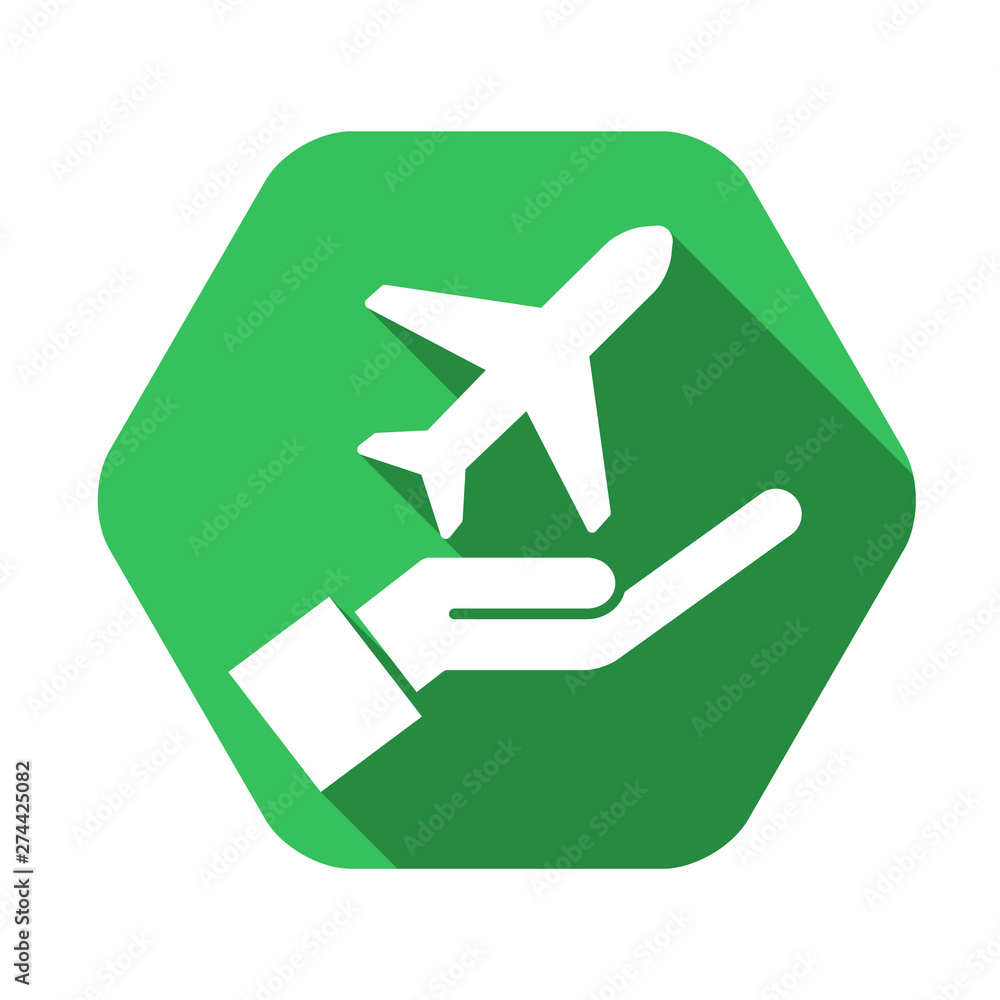 Travel insurance vector green icon in modern flat style isolated. Travel insurance can support is good for your web design. Travel insurance vector green icon in modern flat style isolated. Travel insurance can support is good for your web design.