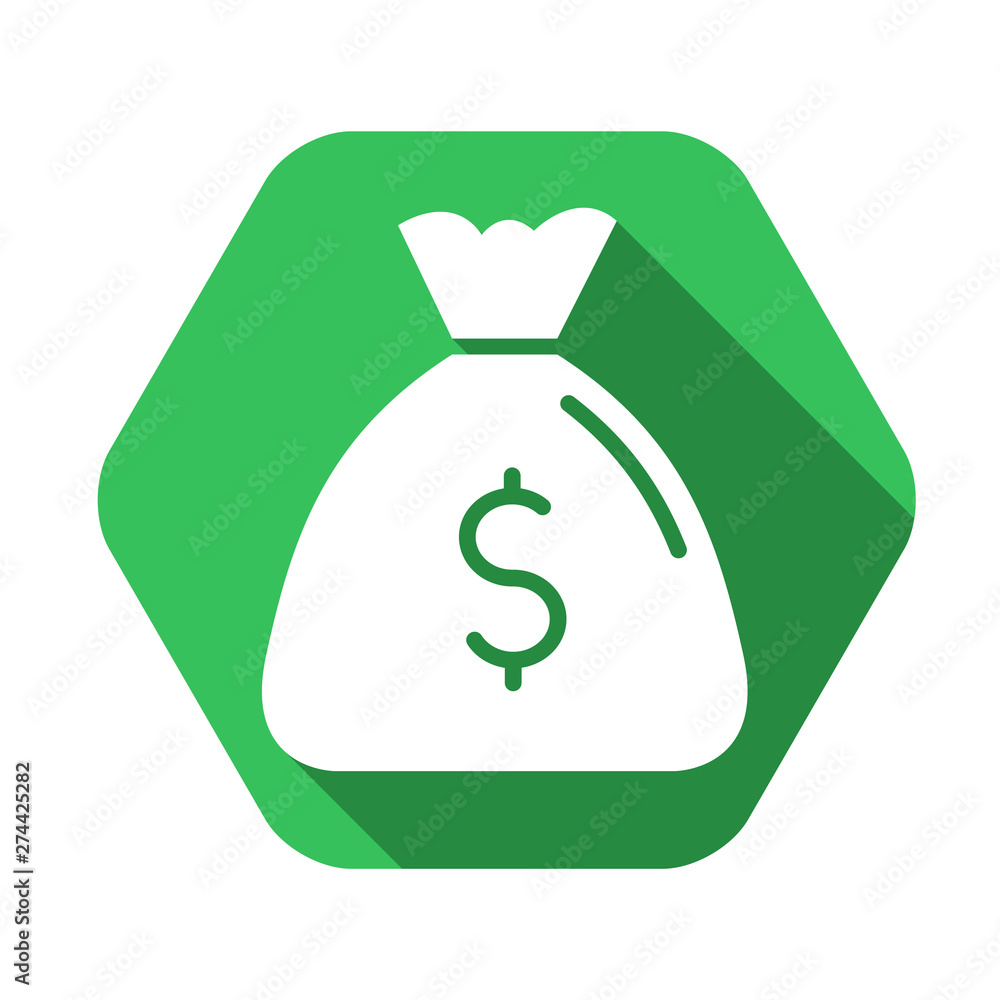 Money vector green icon in modern flat style isolated. Money can support is good for your web design. Money vector green icon in modern flat style isolated. Money can support is good for your web design.