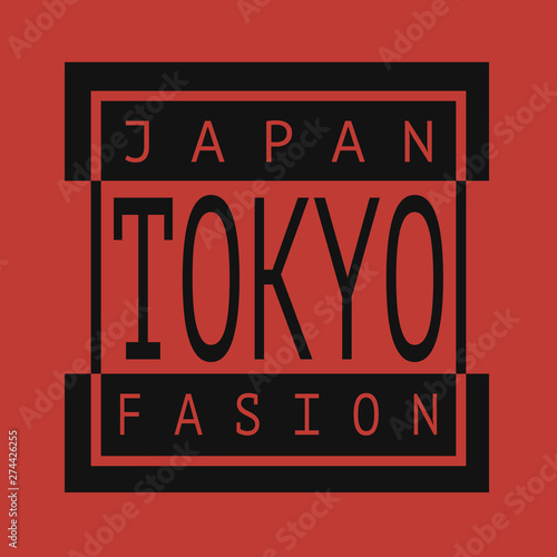 Vector illustration. T-shirt on the theme of Tokio, Japan