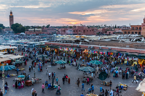 All you can find on the  Djemaa el Fna, big market square in the media from Marrakech,