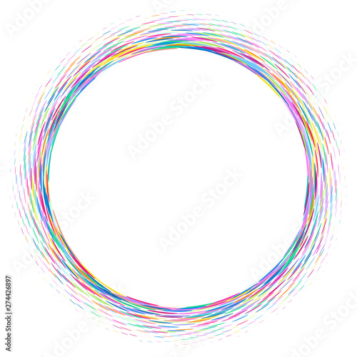 Circle of colored ovals