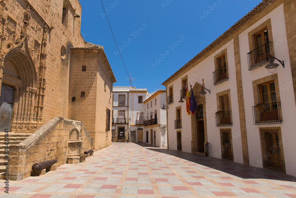Xabia Spain view of historic buildings and streets in the old town