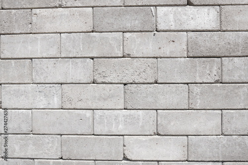 Old cinder block wall background, brick texture and background.