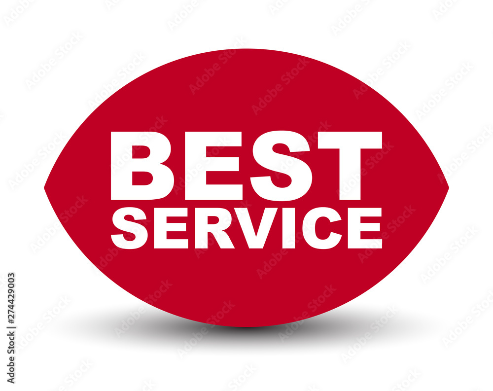 red vector banner best service