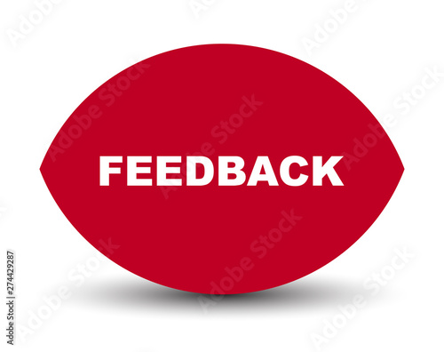 red vector banner feedback