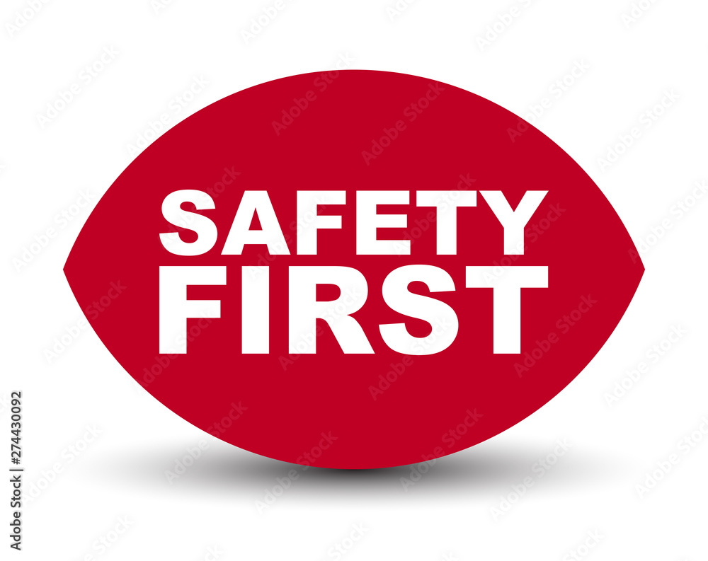 red vector banner safety first red vector banner safety first