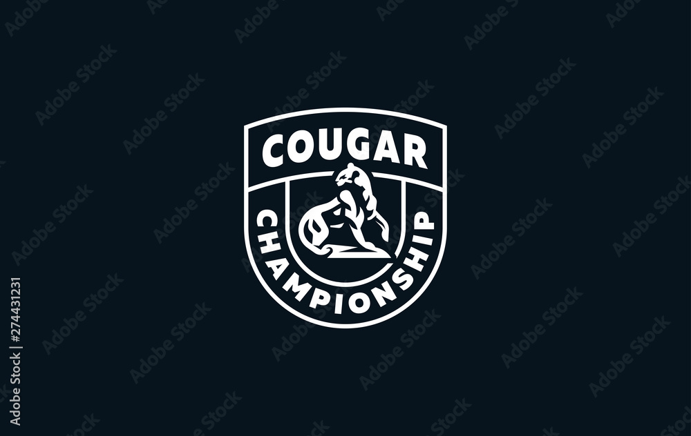 The image of a cougar or panther. The image of a cougar or panther.