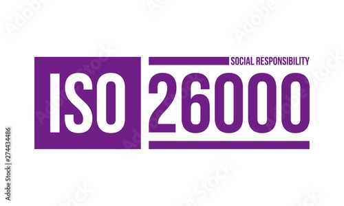 iso 26000 social responsibility, vector illustration isolated on white background