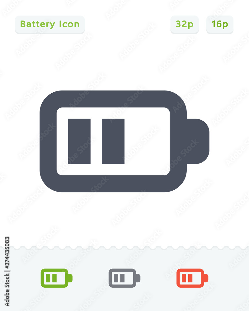 Half Full Battery - Carbon Icons Half Full Battery - Carbon Icons