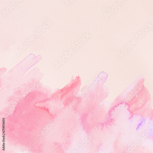Pink watercolor texture streaks on beige backdrop