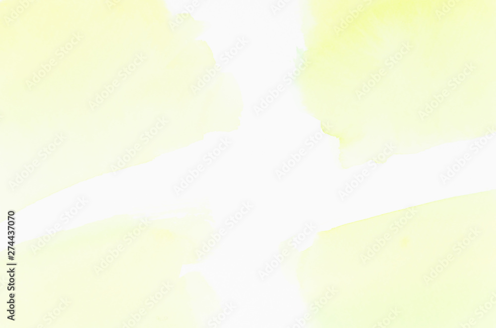 Yellow watercolor wash splash texture isolated on white backdrop Yellow watercolor wash splash texture isolated on white backdrop