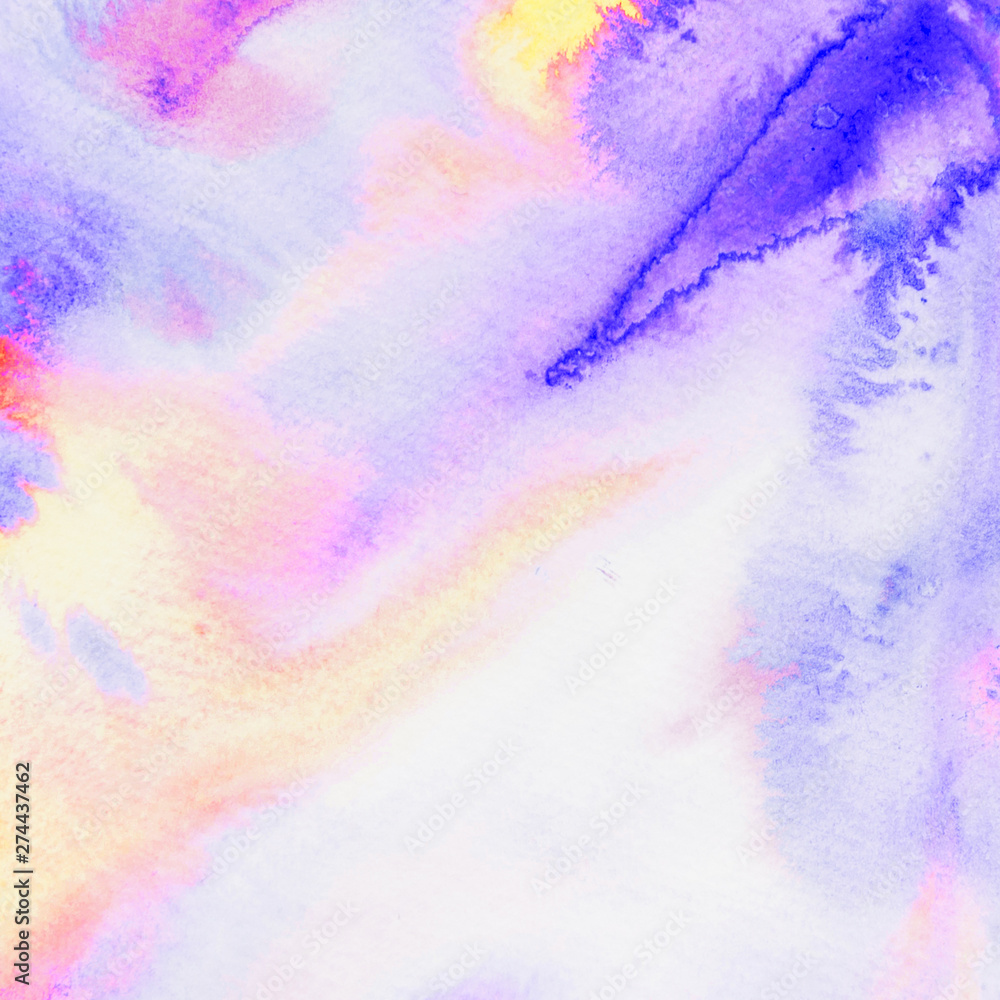Abstract colorful background of watercolor splashes