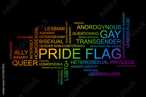 LGBT words in vector format.