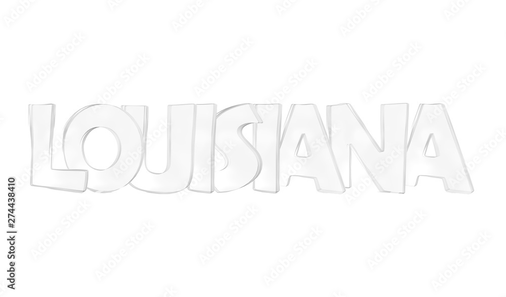 Louisiana. Isolated USA state names. Louisiana. Isolated USA state names.