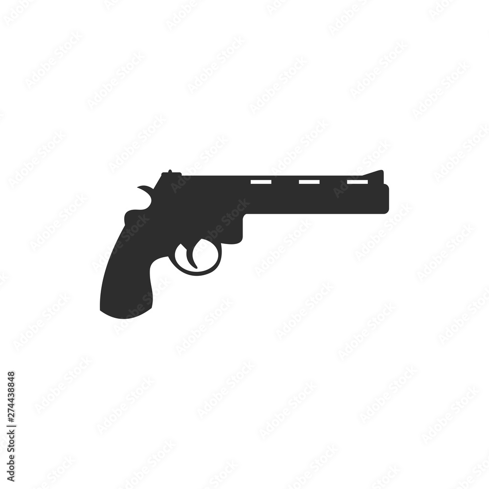 Gun icon template black color editable. Military Equipment symbol Flat vector sign isolated on white background. Simple weapon logo vector illustration for graphic and web design. Gun icon template black color editable. Military Equipment symbol Flat vector sign isolated on white background. Simple weapon logo vector illustration for graphic and web design.