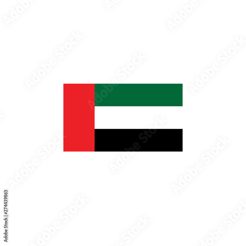 Flag UAE vector. United Arab Emirates flag vector.