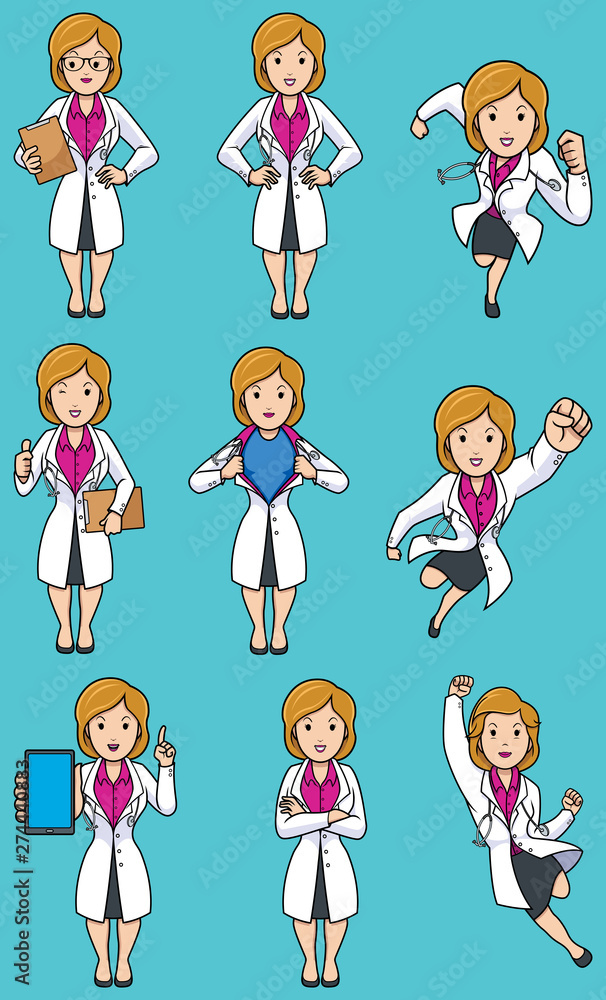 Doctor Caucasian Female Set