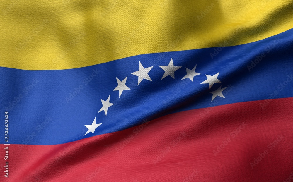 3D Illustration of Venezuela Flag 3D Illustration of Venezuela Flag