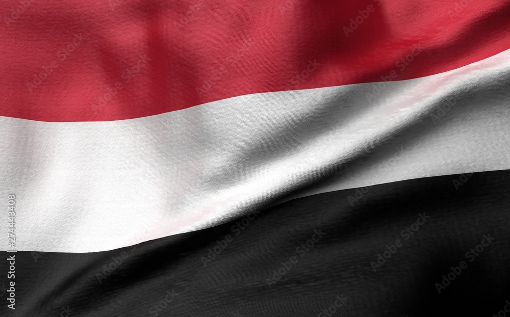 3D Illustration of Yemen Flag