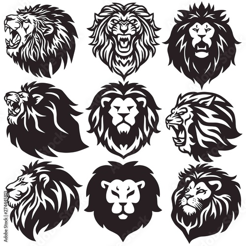 Lion Logo Set Collection Premium Pack  Vector Art Design Icon