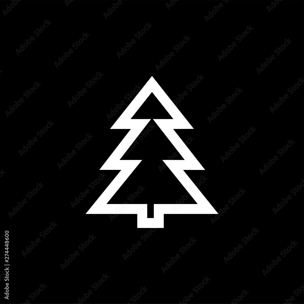 abstract christmas tree on black background abstract christmas tree on black background