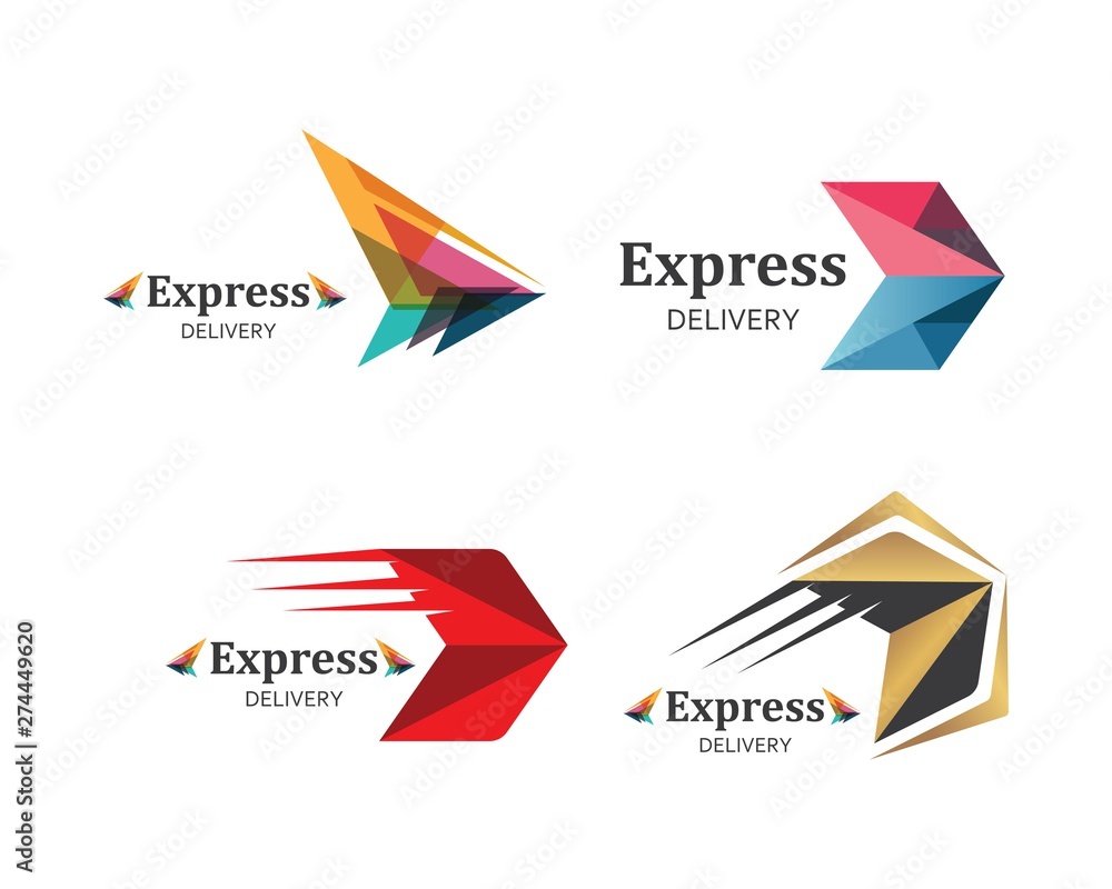Arrow vector illustration icon Logo of delivery and logistic business Template Arrow vector illustration icon Logo of delivery and logistic business Template