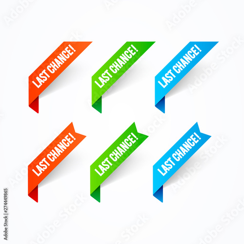 vector illustration corner banner set last chance