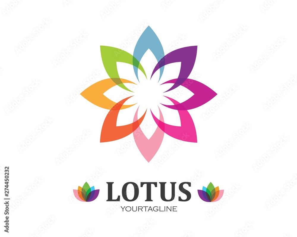Beauty Vector Lotus flowers design logo Template Beauty Vector Lotus flowers design logo Template