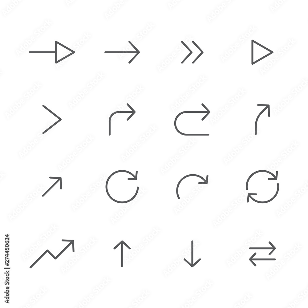 Arrow line icon simple Arrow line icon simple