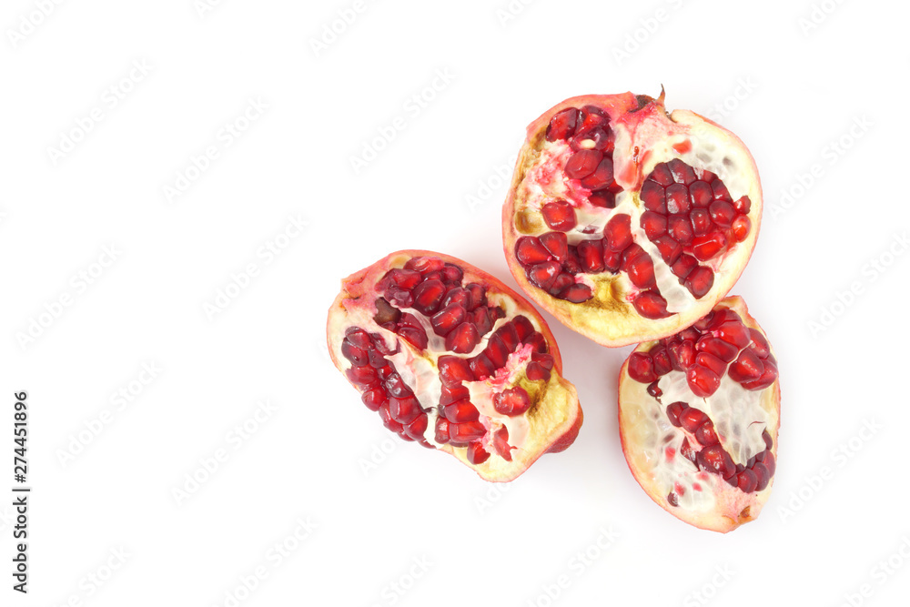 Fresh India Pomegranate fruit isolated on white background Fresh India Pomegranate fruit isolated on white background