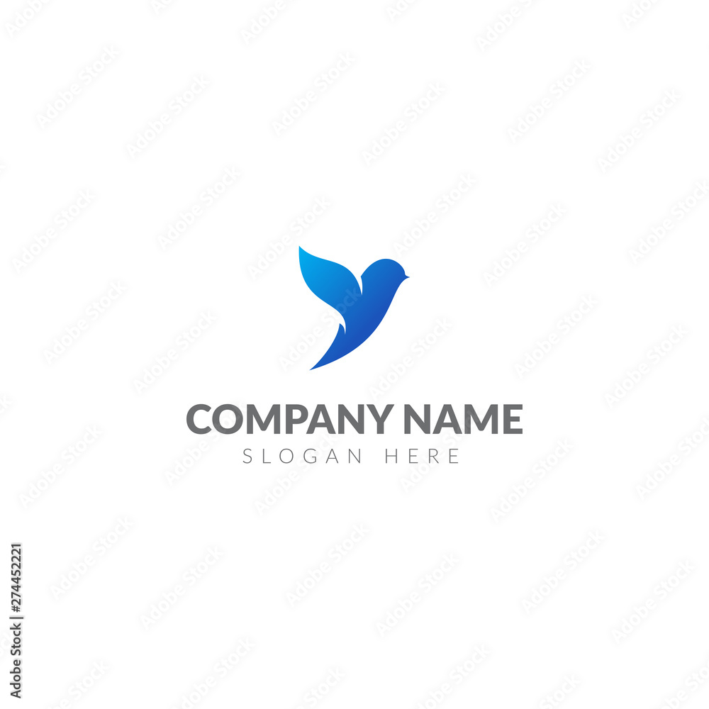 Naklejka premium Bird logo template