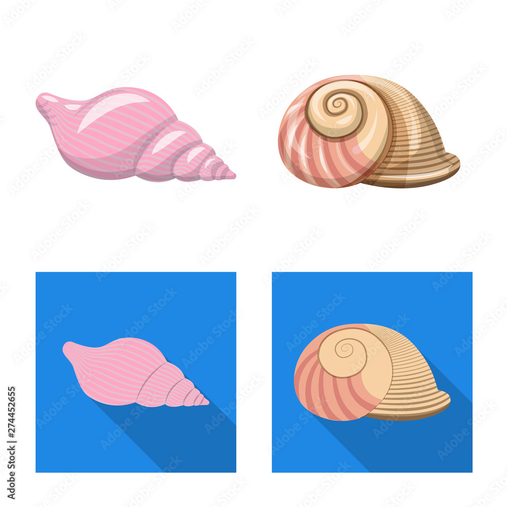 Vector design of animal and decoration logo. Set of animal and ocean stock symbol for web. Vector design of animal and decoration logo. Set of animal and ocean stock symbol for web.