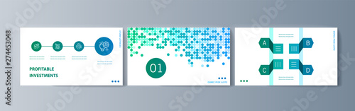 Set of brochures infographics for marketing the promotion goods and services on market