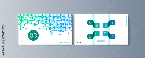 Set of brochures infographics for marketing the promotion goods and services on market