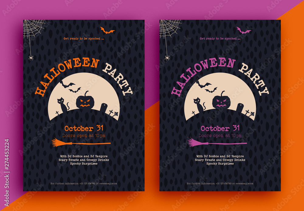 Halloween Event Flyer Stock Template | Adobe Stock