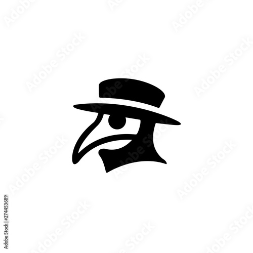 Plague doctor. Vector logo.