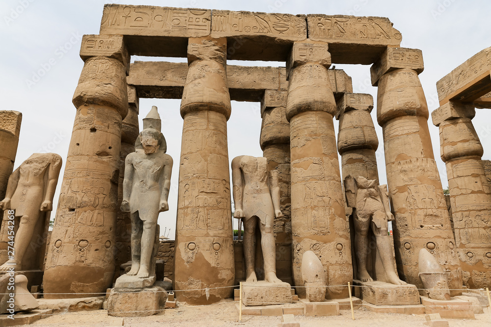 Columns in Luxor Temple, Luxor, Egypt