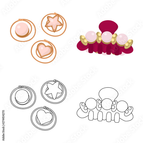 Vector design of beauty and fashion symbol. Collection of beauty and female vector icon for stock.